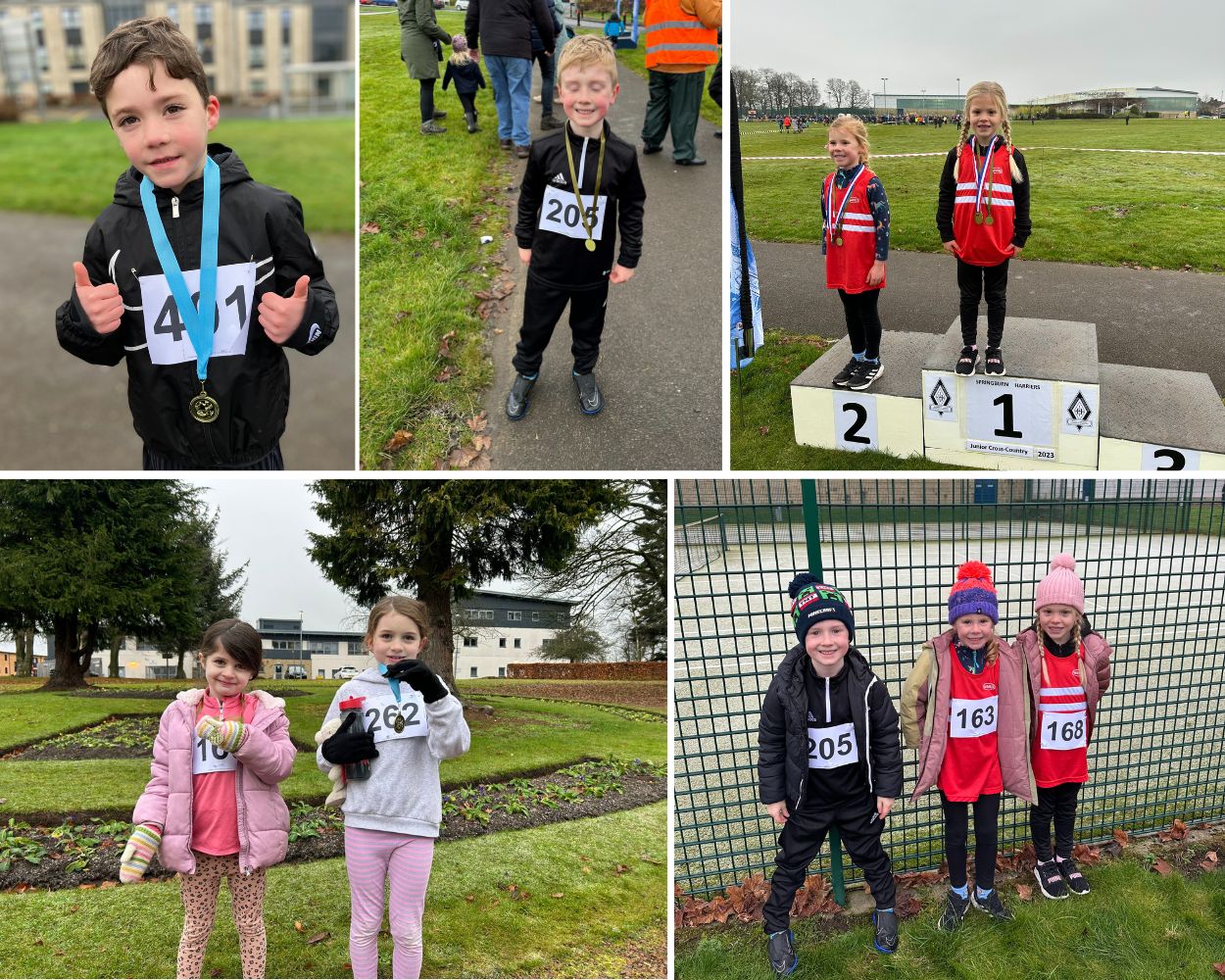 Our Mini Harriers at the Springburn Junior Cross Country